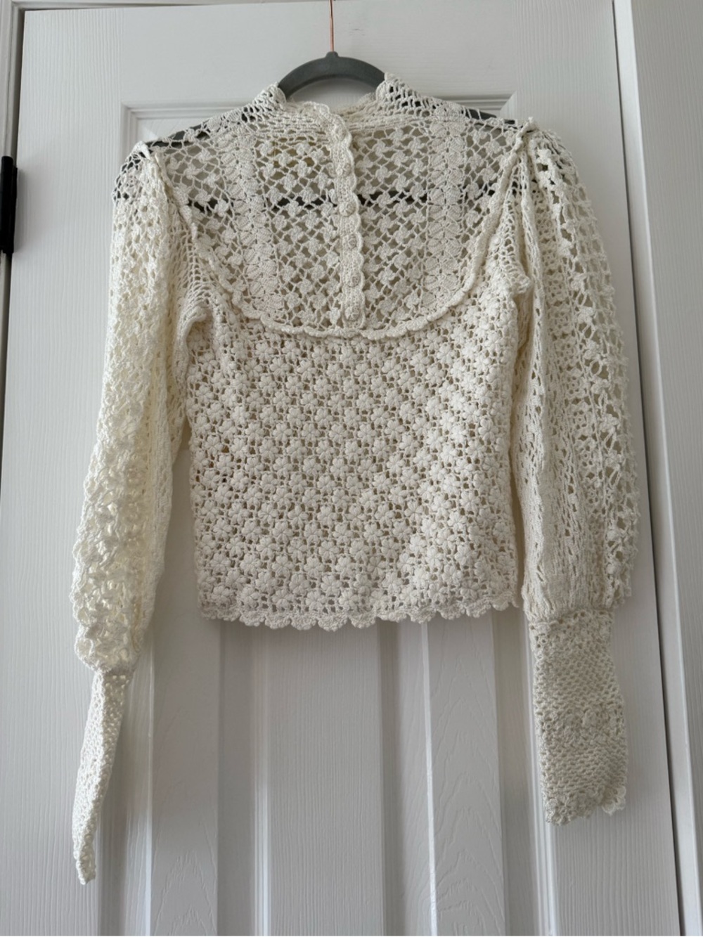 DOEN Amity Heirloom Collection Hand Crocheted Top Pearl Off White NEW with tags - Picture 5 of 7